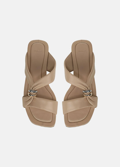 VINCE Women Vilma Leather Slide Sandal in Sandals WARM ALMOND