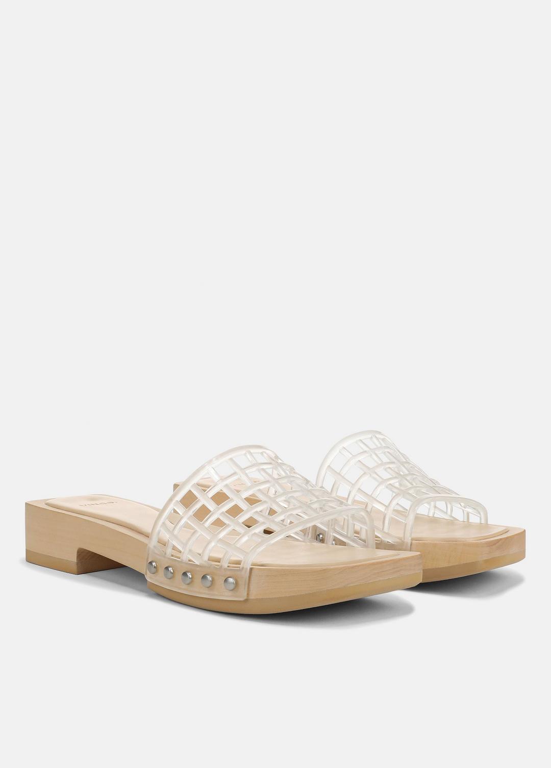 VINCE Women Barbara Jelly Slide Sandal in Sandals CLEAR