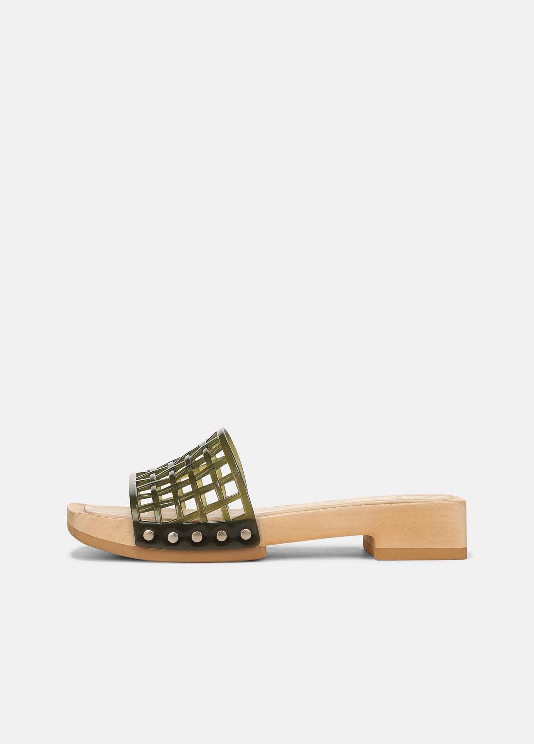VINCE Women Barbara Jelly Slide Sandal in Sandals CHIVE