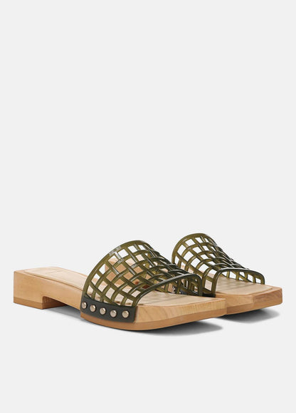 VINCE Women Barbara Jelly Slide Sandal in Sandals CHIVE