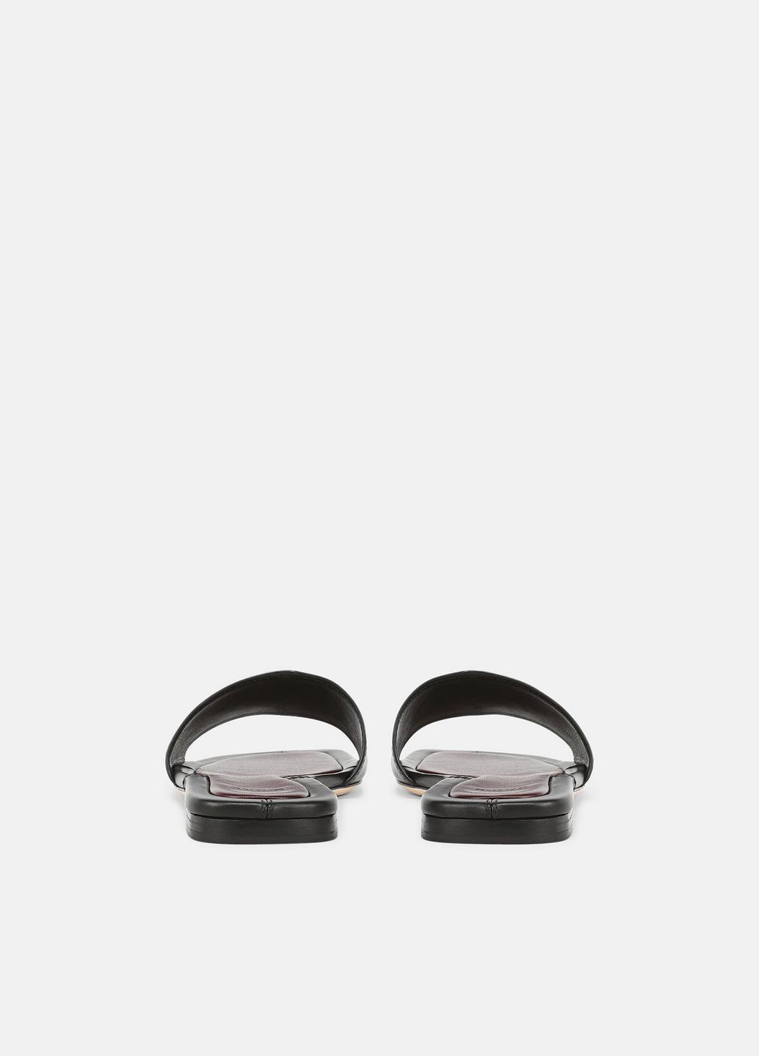 VINCE Women Valeria Leather Slide Sandal in Sandals BLACK