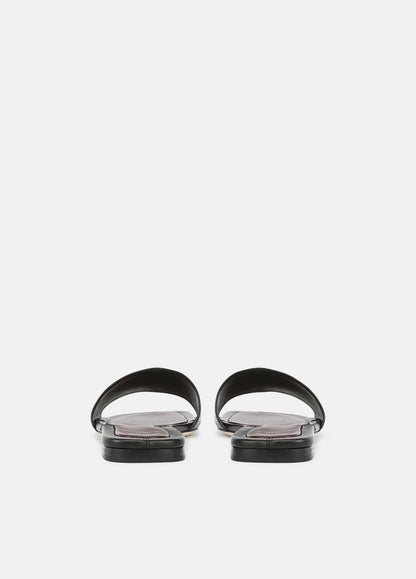 VINCE Women Valeria Leather Slide Sandal in Sandals BLACK
