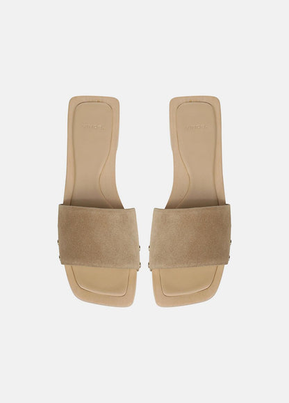 VINCE Women Barbara Suede Slide Sandal in Sandals WHEAT