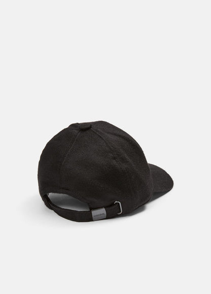 VINCE Women Leather-Trim Cashmere Baseball Cap in Scarves & Hats BLACK
