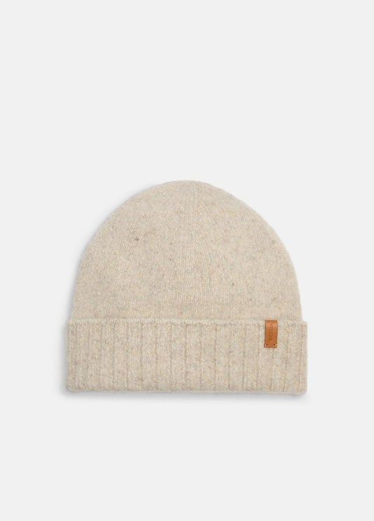 VINCE Women Donegal Cashmere Jersey Beanie in Scarves & Hats BISCUIT