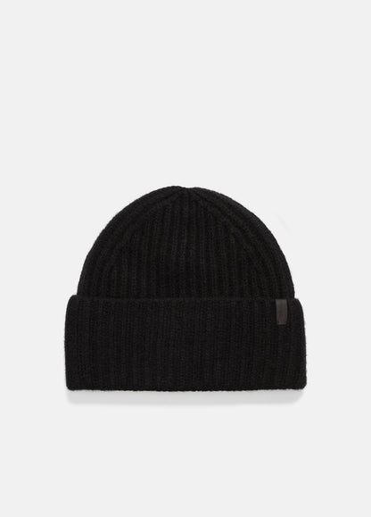 VINCE Women Plush Cashmere Chunky-Knit Beanie in Scarves & Hats BLACK