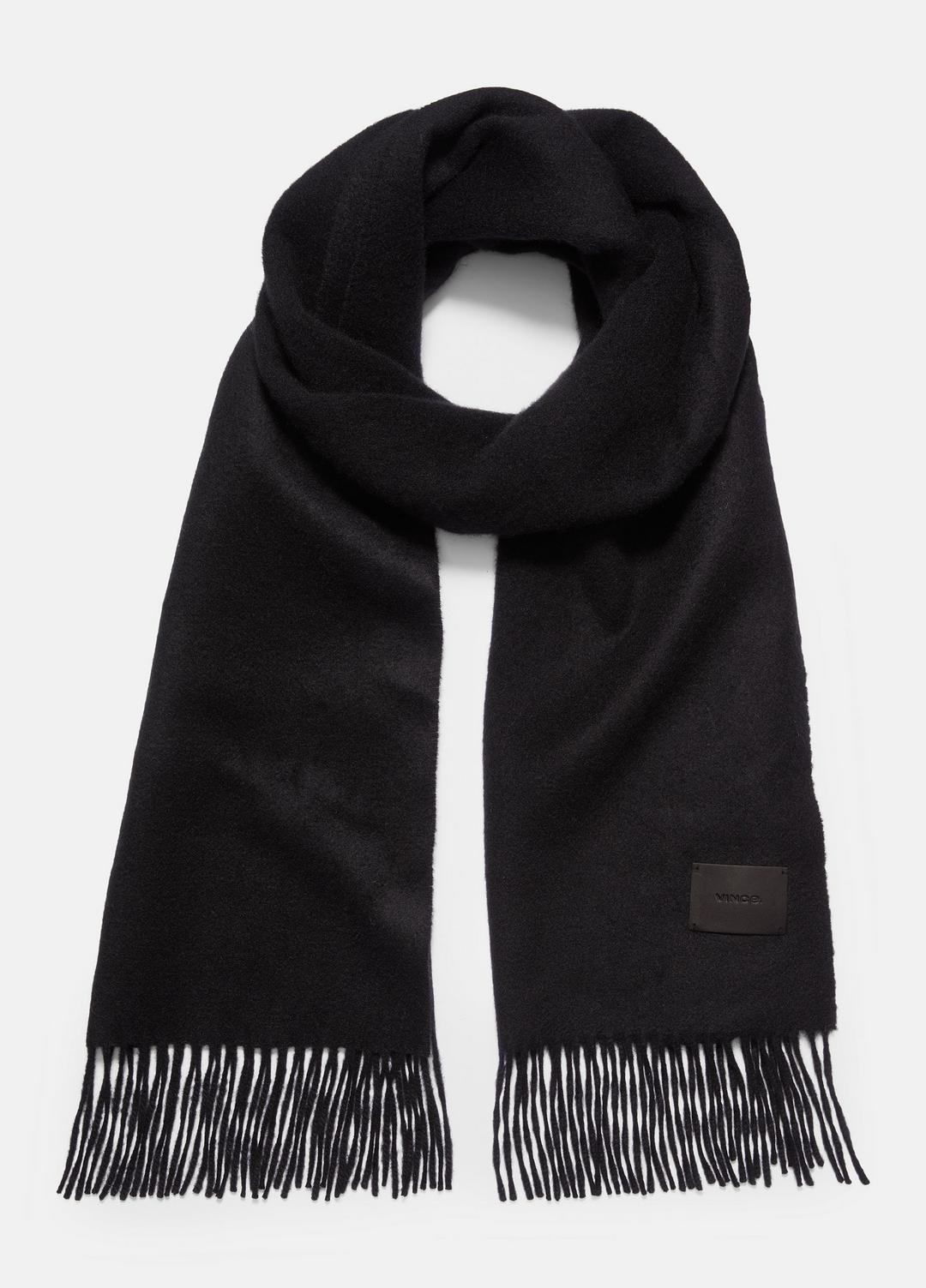 VINCE Women Double-Face Cashmere Scarf in Scarves & Hats BLACK