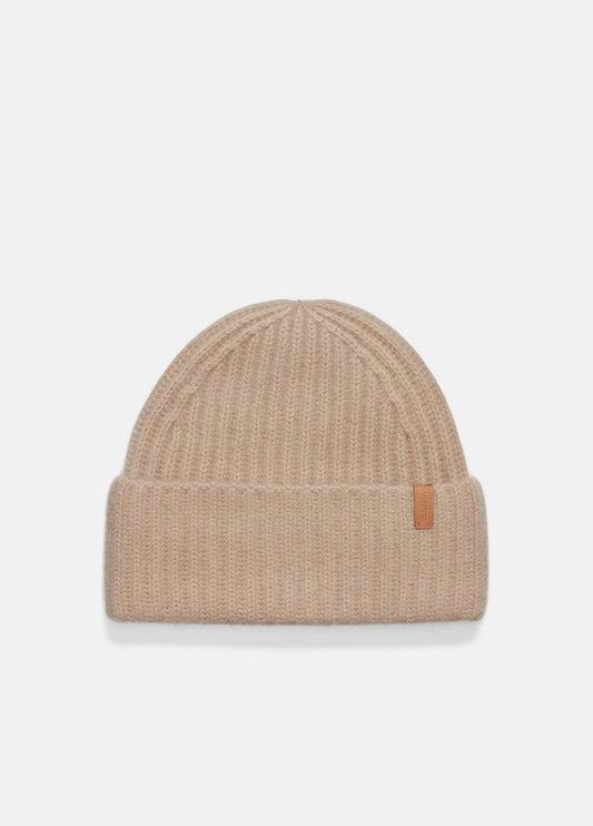 VINCE Women Plush Cashmere Chunky-Knit Beanie in Scarves & Hats CAMEL
