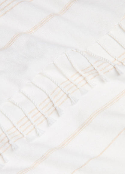 VINCE Women Stripe Cotton-Cashmere Wrap in Scarves & Hats WHITE/TUSK