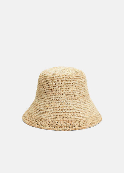 VINCE Women Straw Bucket Hat in Scarves & Hats NATURAL
