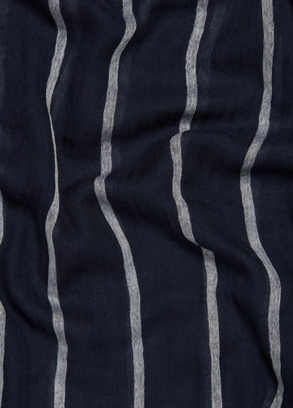 VINCE Women Cotton Gauze Awning Stripe Scarf in Scarves & Hats COASTAL BLUE/OPTIC WHITE