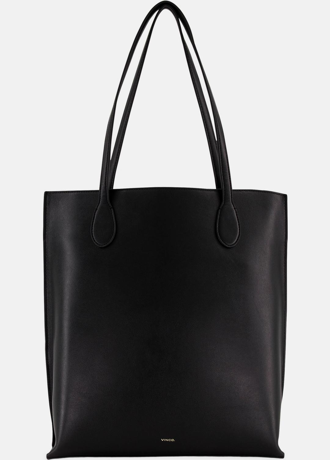 VINCE Women Athene Nappa Leather Tote in Handbags BLACK