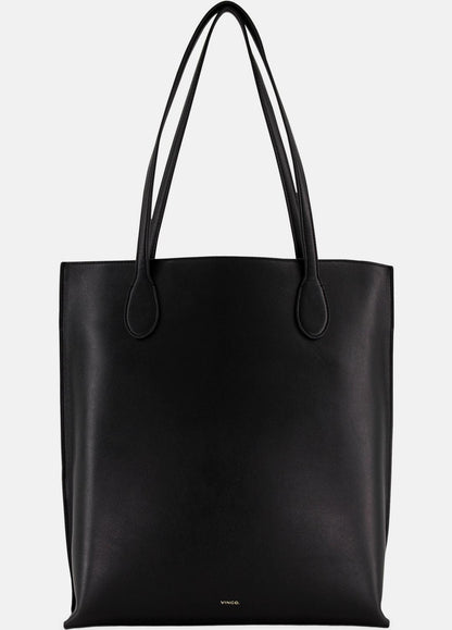 VINCE Women Athene Nappa Leather Tote in Handbags BLACK