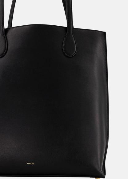 VINCE Women Athene Nappa Leather Tote in Handbags BLACK