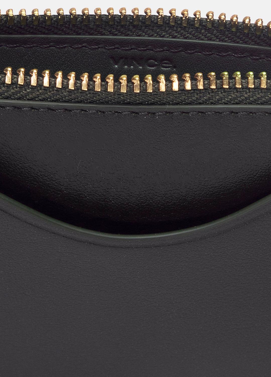 VINCE Women Leather Zip-Top Card Case in Handbags CACAO
