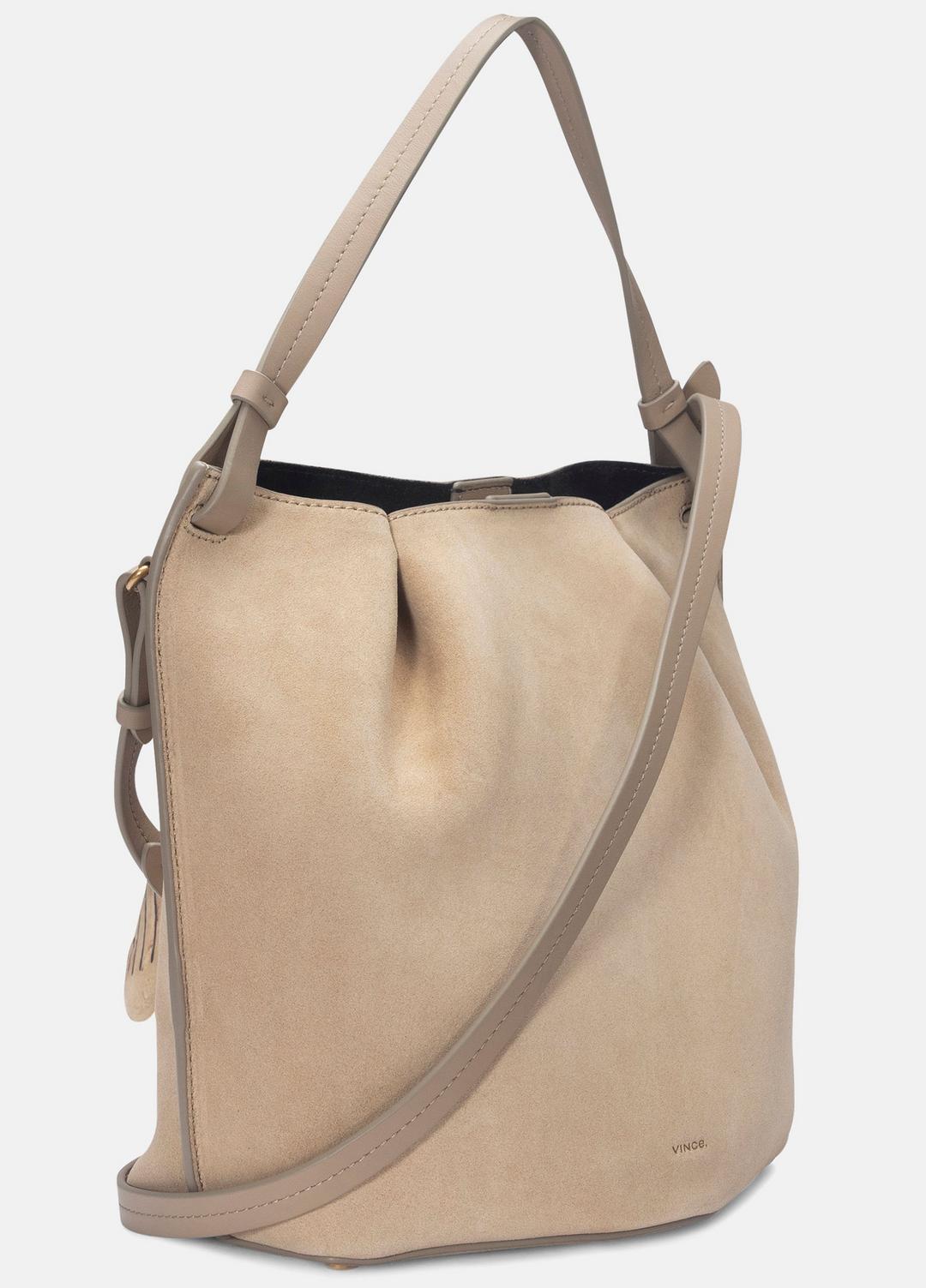 VINCE Women Ava Leather Crossbody in Handbags SANDTRAIL
