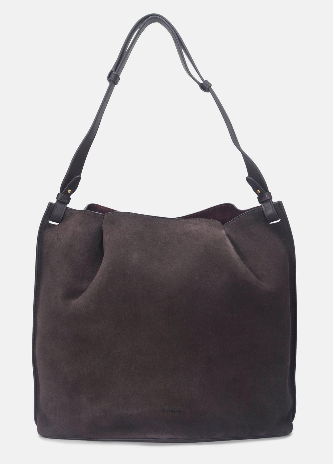VINCE Women Ava Leather Bucket Bag in Handbags CACAO