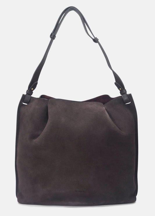 VINCE Women Ava Leather Bucket Bag in Handbags CACAO