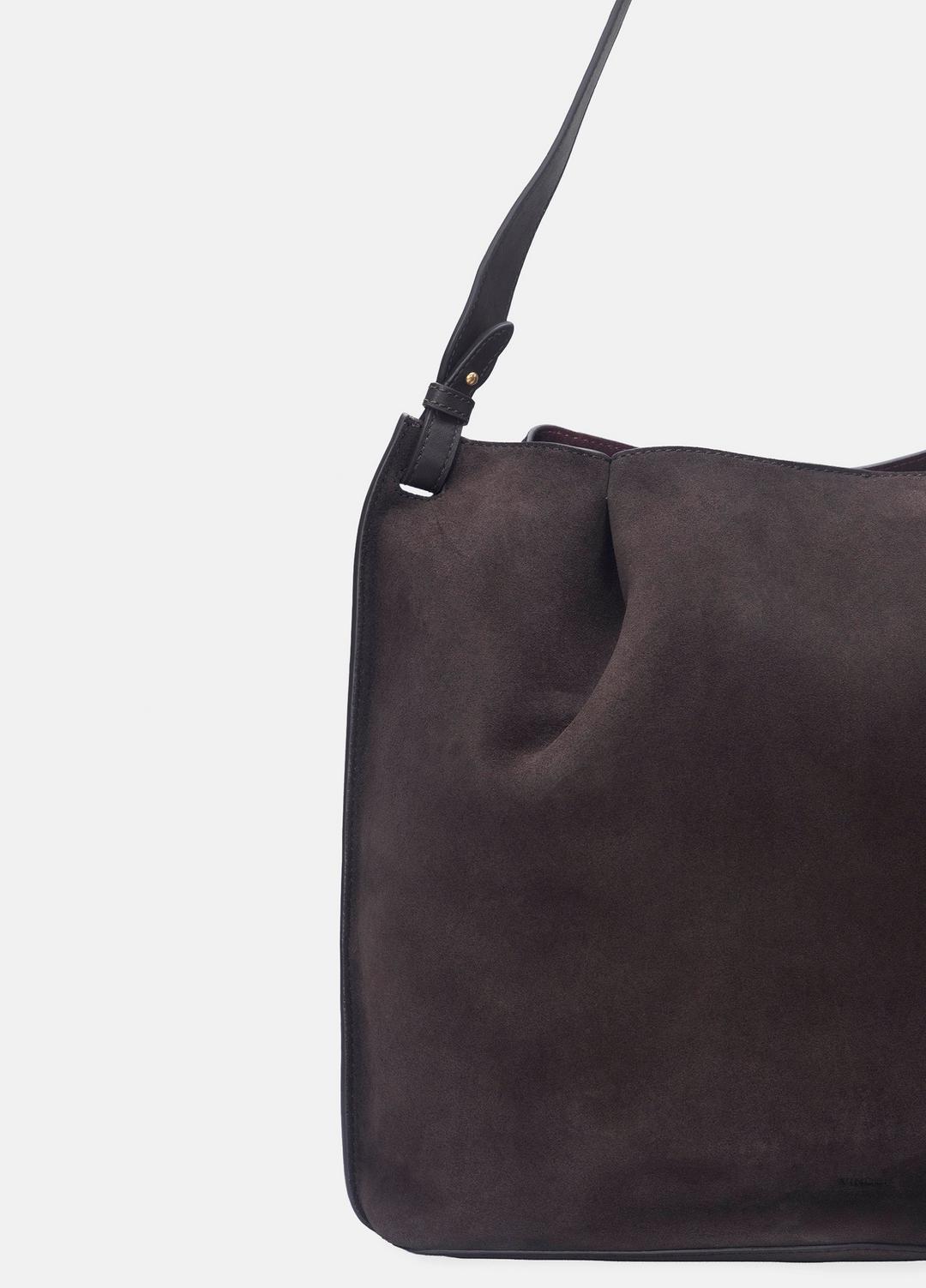 VINCE Women Ava Leather Bucket Bag in Handbags CACAO