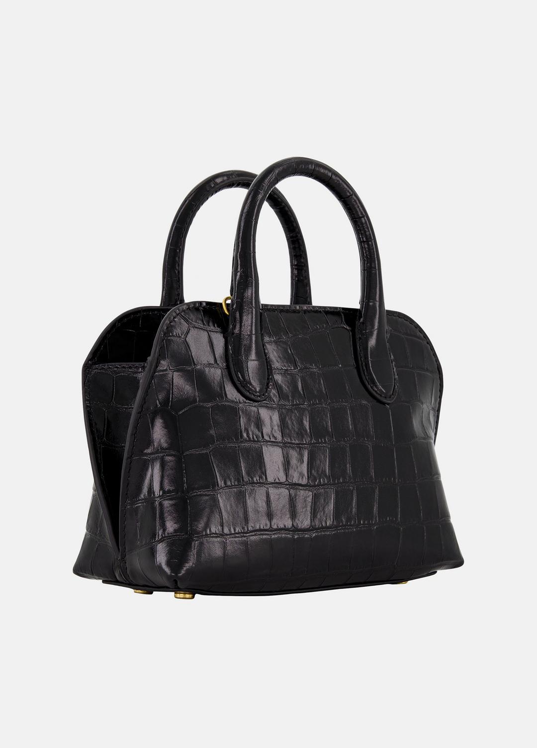 VINCE Women Delphine Croc-Embossed Leather Mini Bag in Matching Sets BLACK