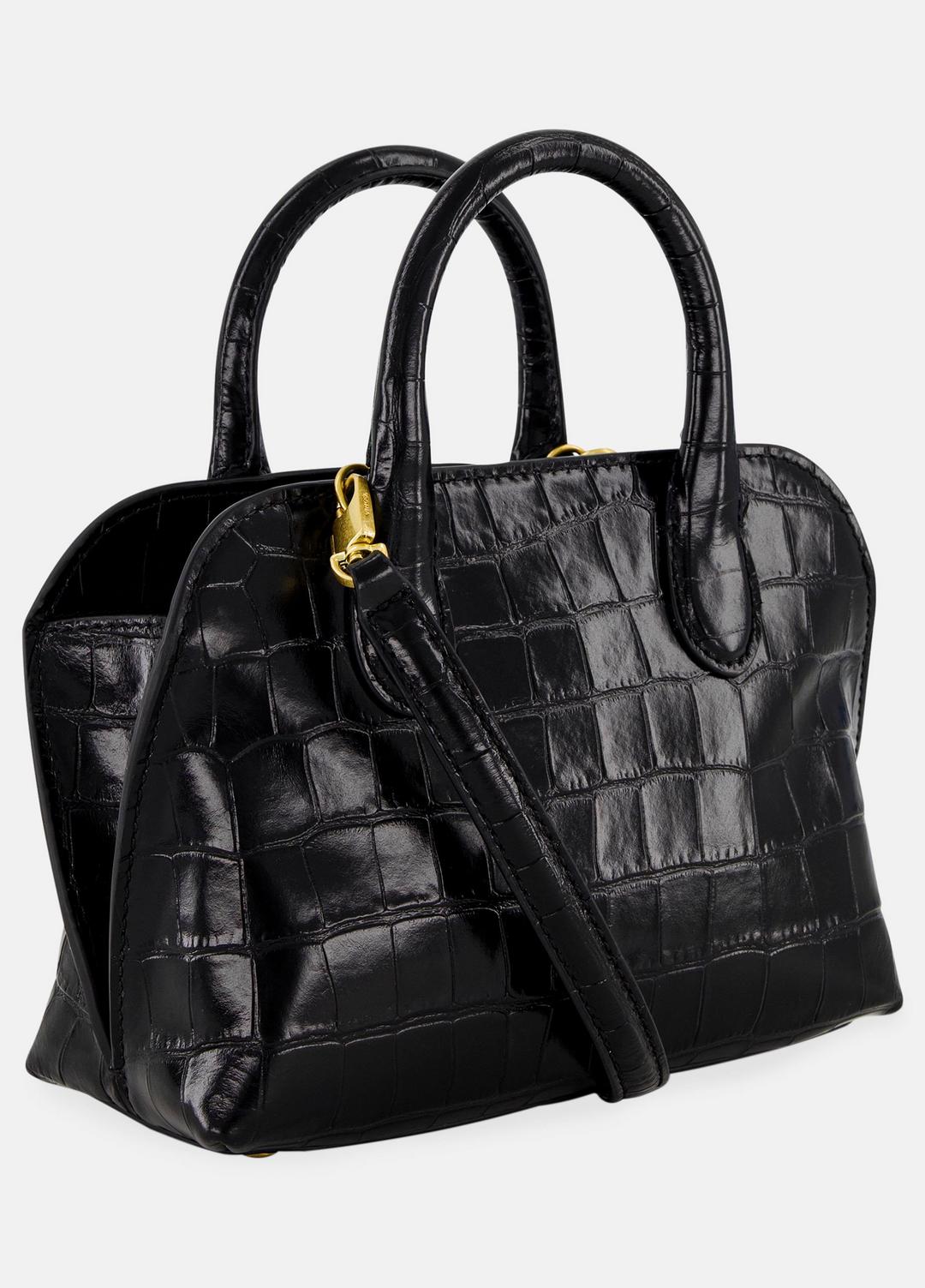 VINCE Women Delphine Croc-Embossed Leather Mini Bag in Matching Sets BLACK
