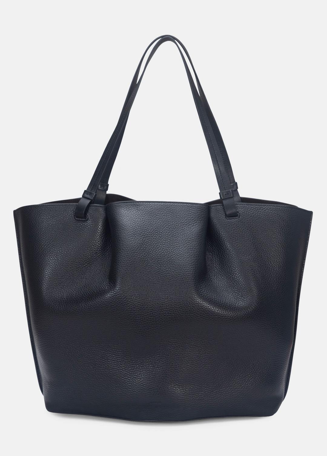 VINCE Women Ava Leather Tote in Handbags BLACK