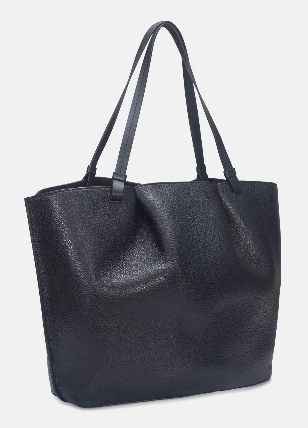 VINCE Women Ava Leather Tote in Handbags BLACK