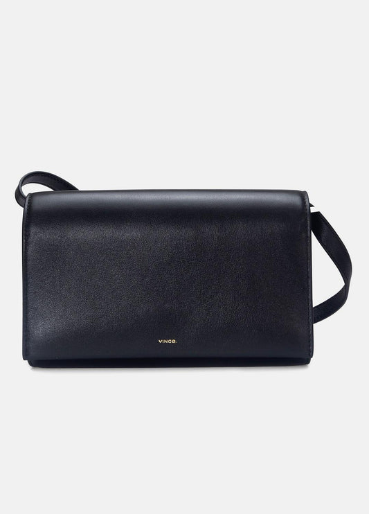 VINCE Women Leather Crossbody Wallet in Handbags BLACK