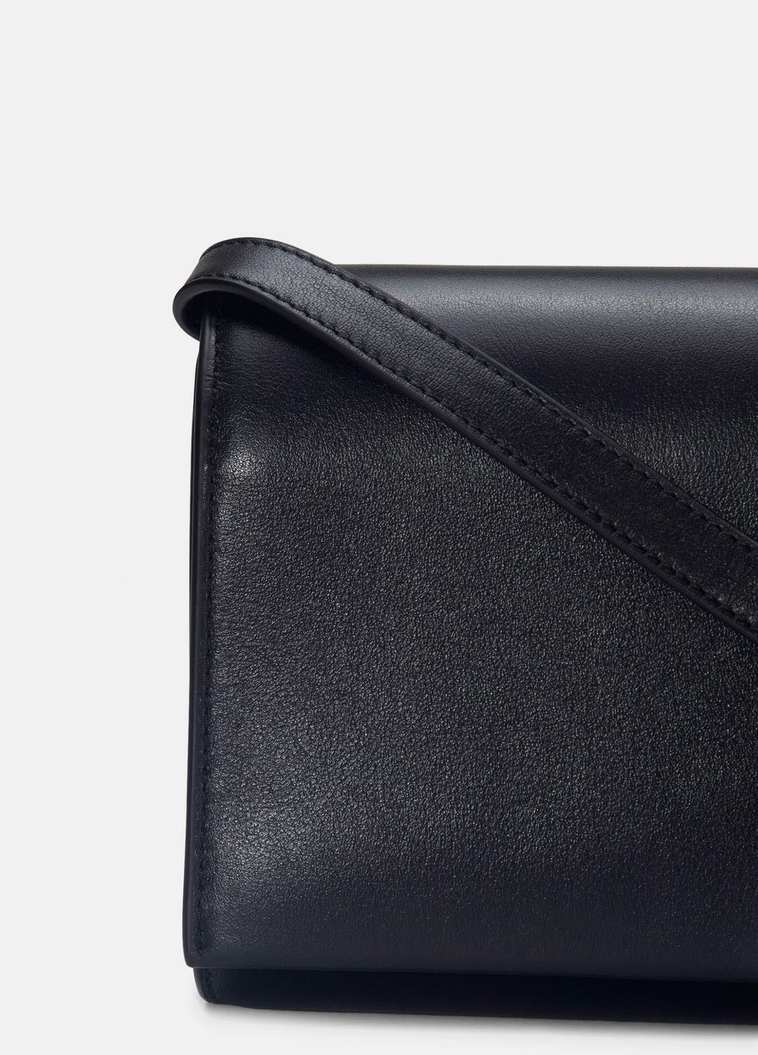 VINCE Women Leather Crossbody Wallet in Handbags BLACK