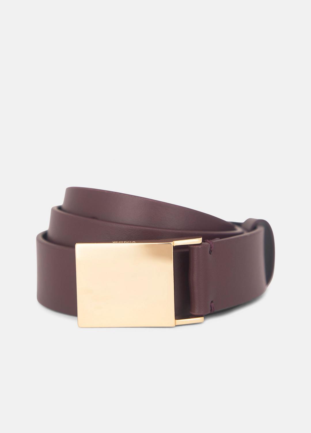 VINCE Women Women's 30mm Plaque Leather Belt in Belts FIG