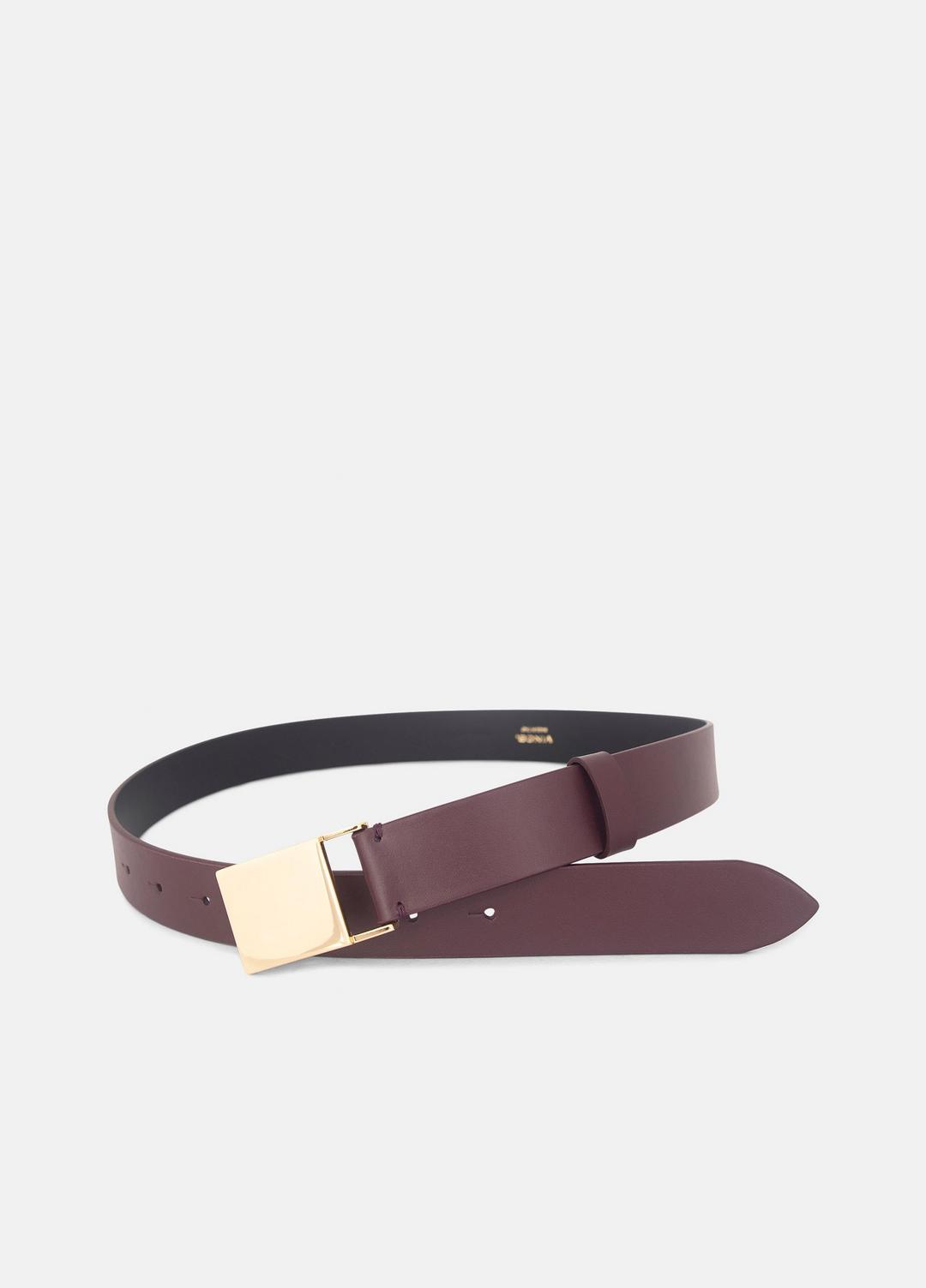 VINCE Women Women's 30mm Plaque Leather Belt in Belts FIG
