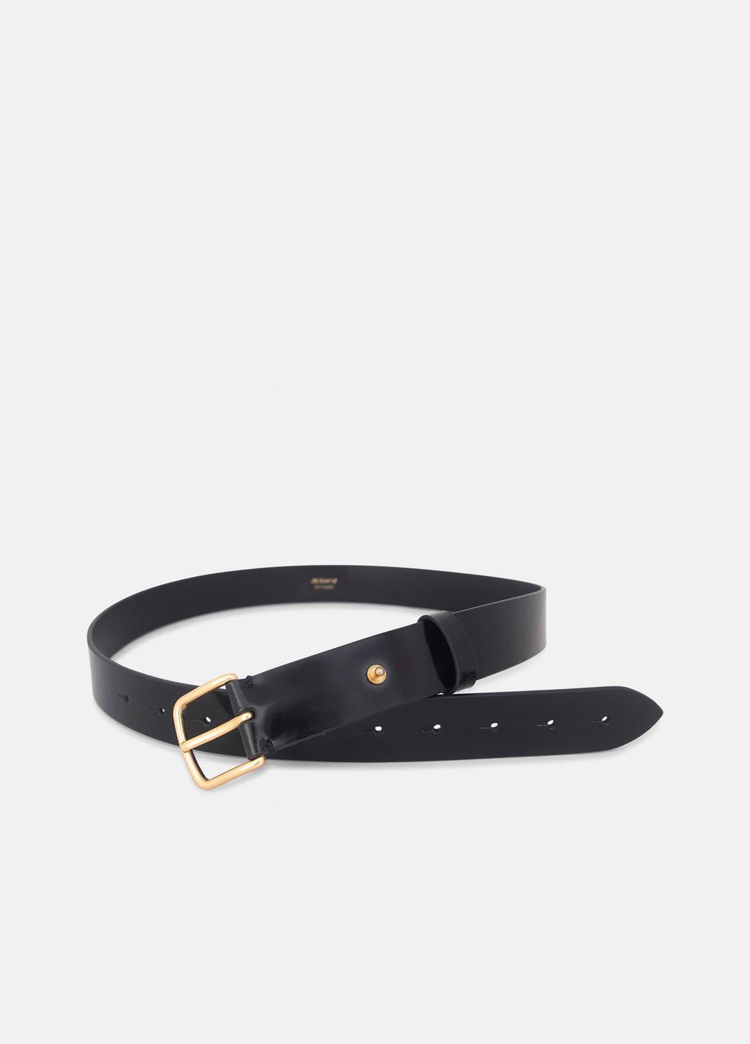 VINCE Women Women's 32mm Smooth Leather Belt in Belts BLACK