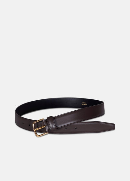 VINCE Women Women’s 32mm Stitched Leather Belt in Belts CACAO BROWN