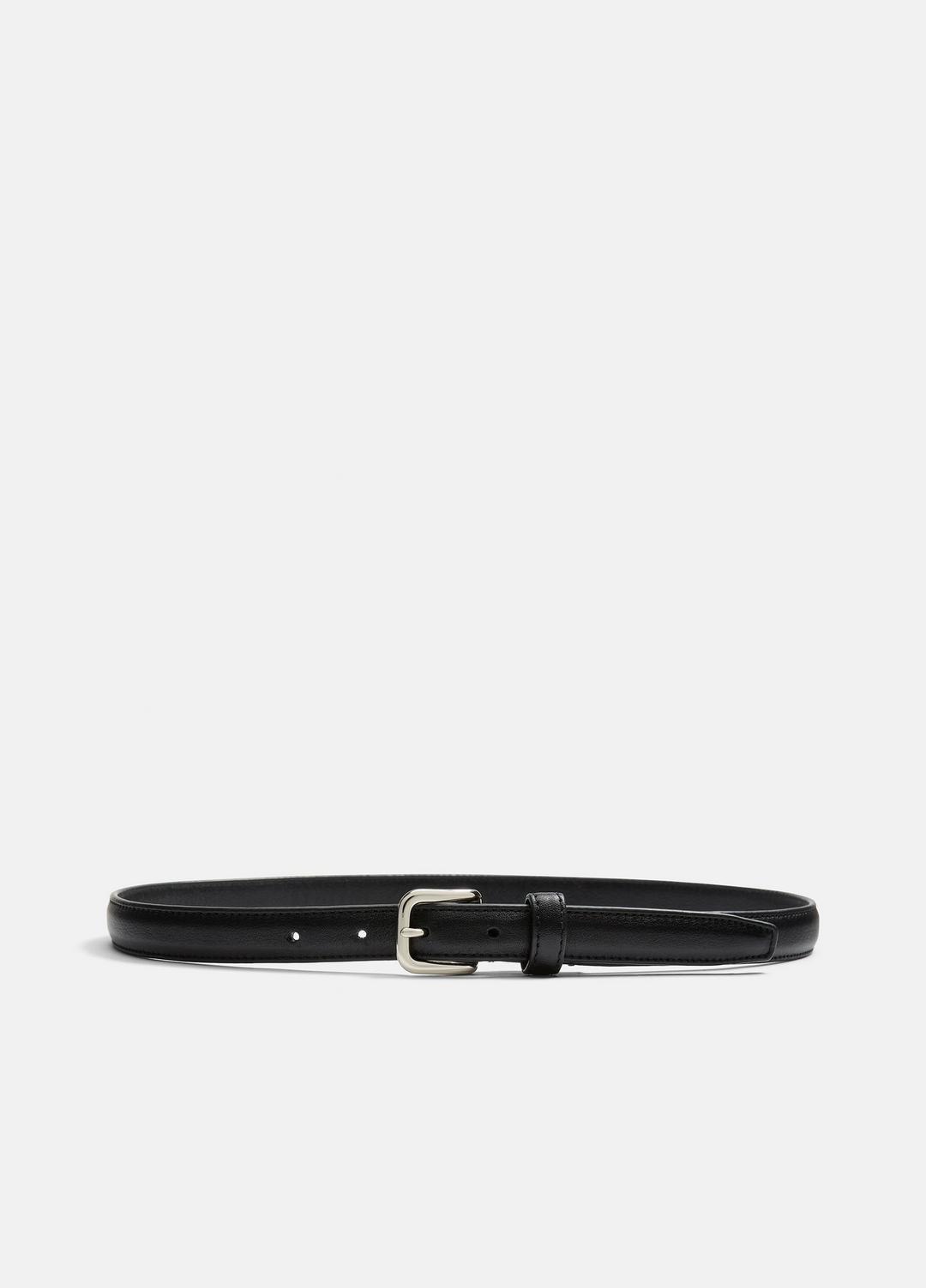 VINCE Women Women's Skinny Leather Belt in Accessories BLACK