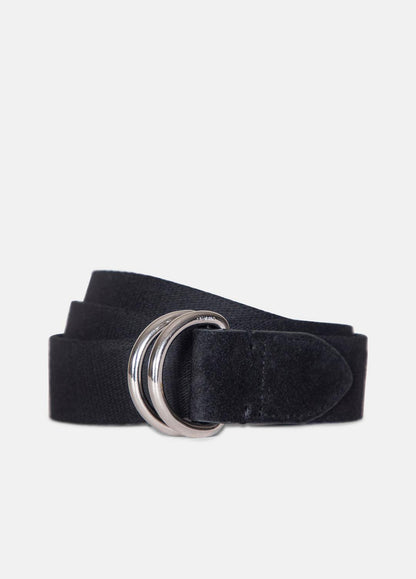 VINCE Women Women’s 30mm Webbing D-Ring Belt in Belts BLACK