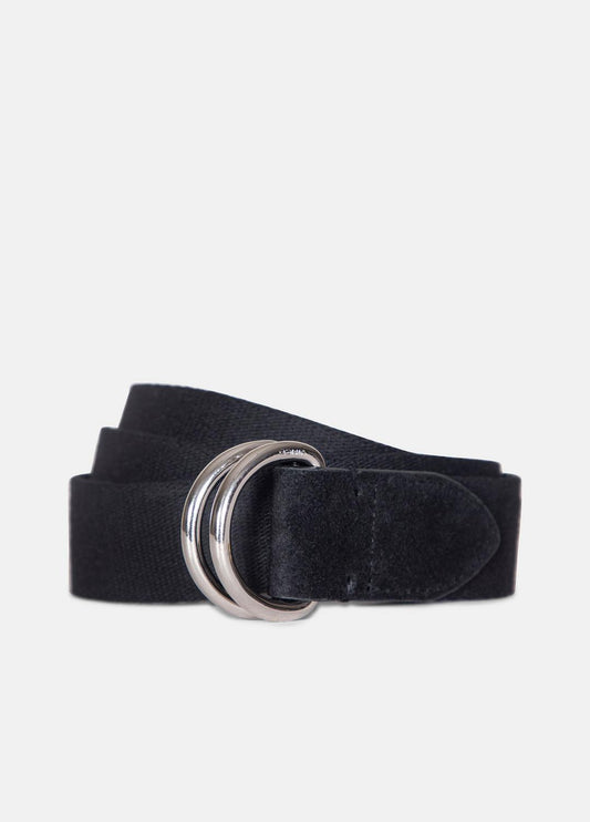 VINCE Women Women’s 30mm Webbing D-Ring Belt in Belts BLACK