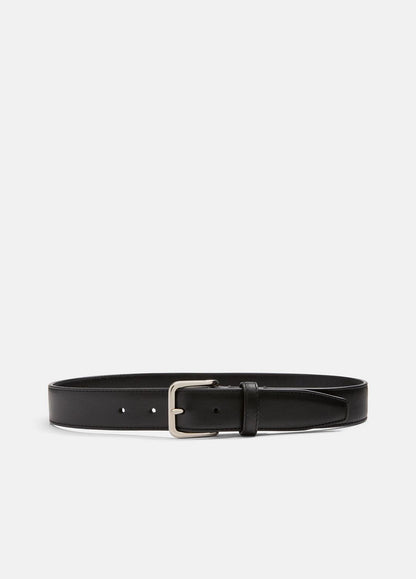 VINCE Women Women’s Classic Leather Belt in Accessories BLACK
