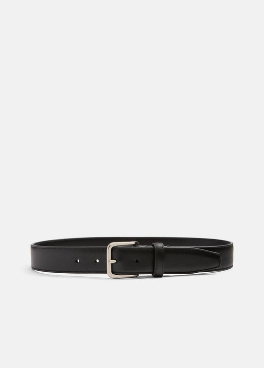 VINCE Women Women’s Classic Leather Belt in Accessories BLACK