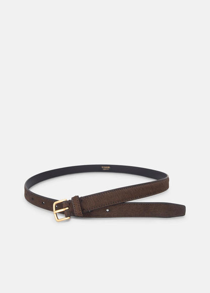 VINCE Women Women's 20mm Calf Hair Belt in Belts CACAO BROWN