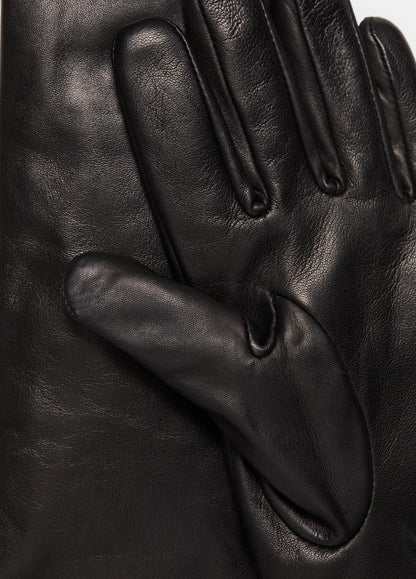 VINCE Women Cashmere-Lined Medium Leather Glove in Gloves BLACK