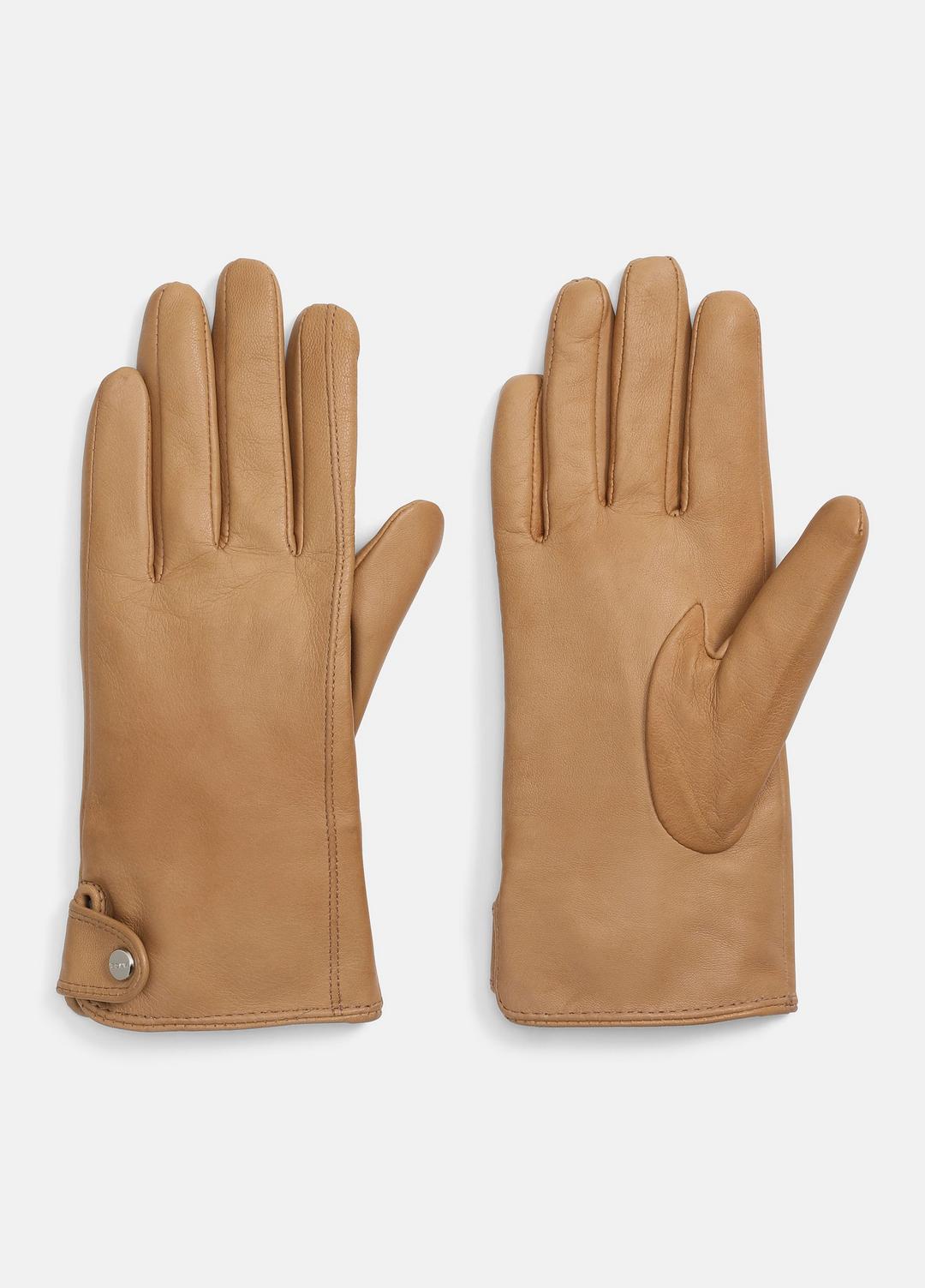 VINCE Women Cashmere-Lined Leather Snap Glove in Gloves BRUNA