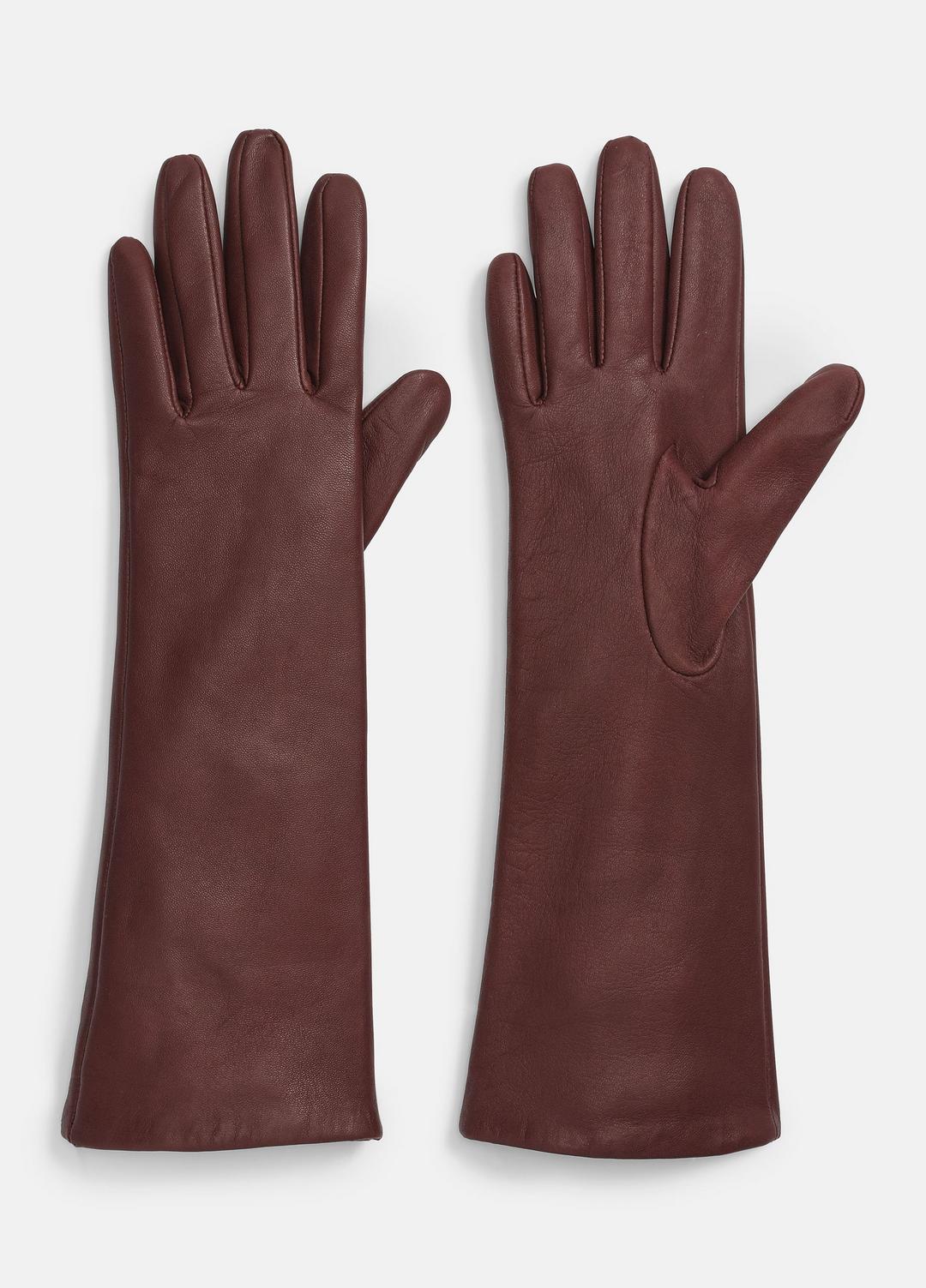 VINCE Women Cashmere-Lined Medium Leather Glove in Gloves FIG