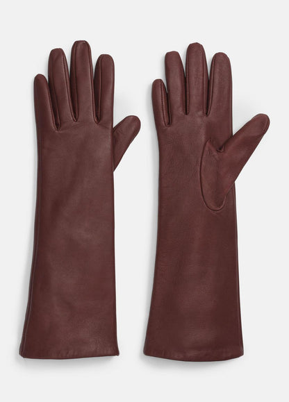VINCE Women Cashmere-Lined Medium Leather Glove in Gloves FIG