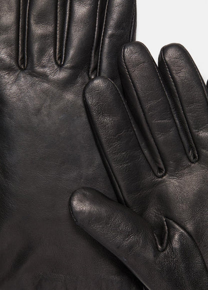 VINCE Women Cashmere-Lined Short Leather Glove in Gloves BLACK