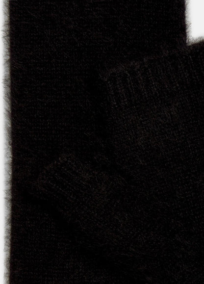 VINCE Women Brushed Cashmere Arm Warmers in Gloves BLACK