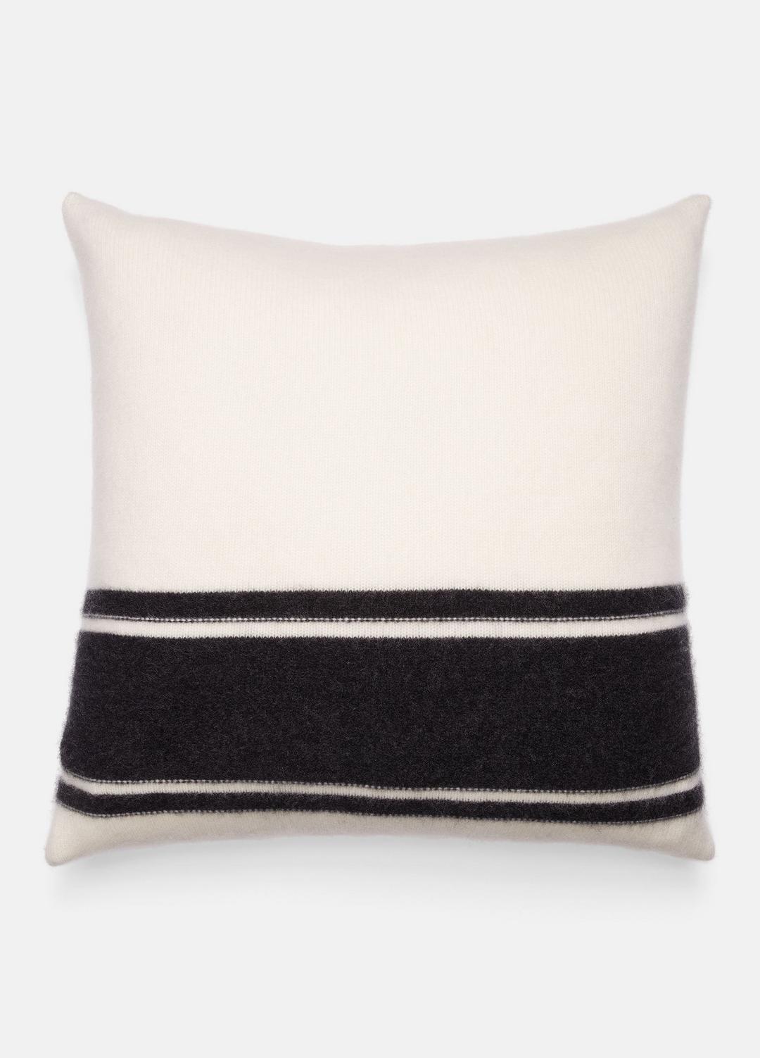 VINCE Women Cashmere Jersey Stripe Pillow in Pillows & Blankets BLANC