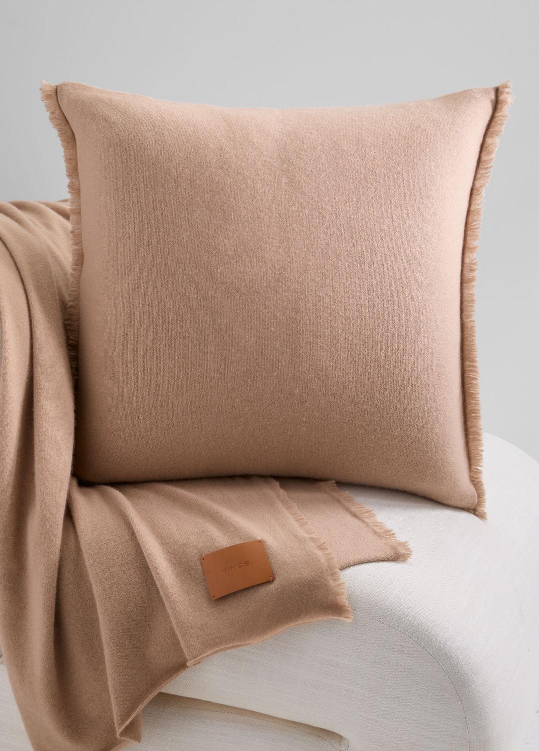 VINCE Women Cashmere Reverse Jersey Pillow in Pillows & Blankets CAMEL