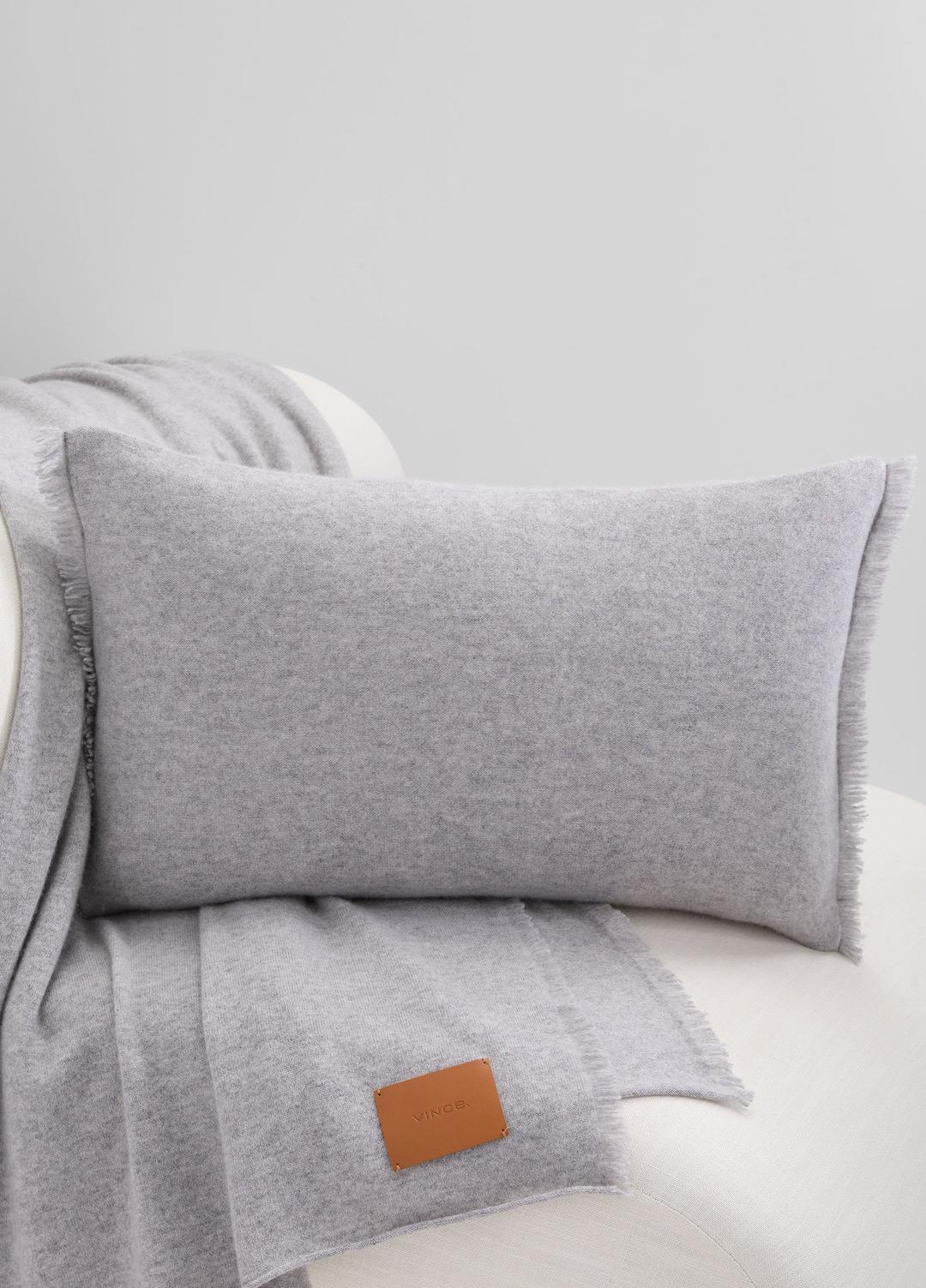 VINCE Women Cashmere Reverse Jersey Rectangle Pillow in Pillows & Blankets HEATHER GREY