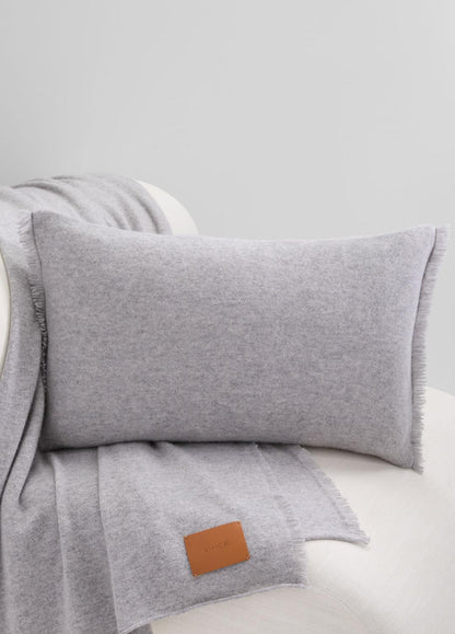 VINCE Women Cashmere Reverse Jersey Rectangle Pillow in Pillows & Blankets HEATHER GREY