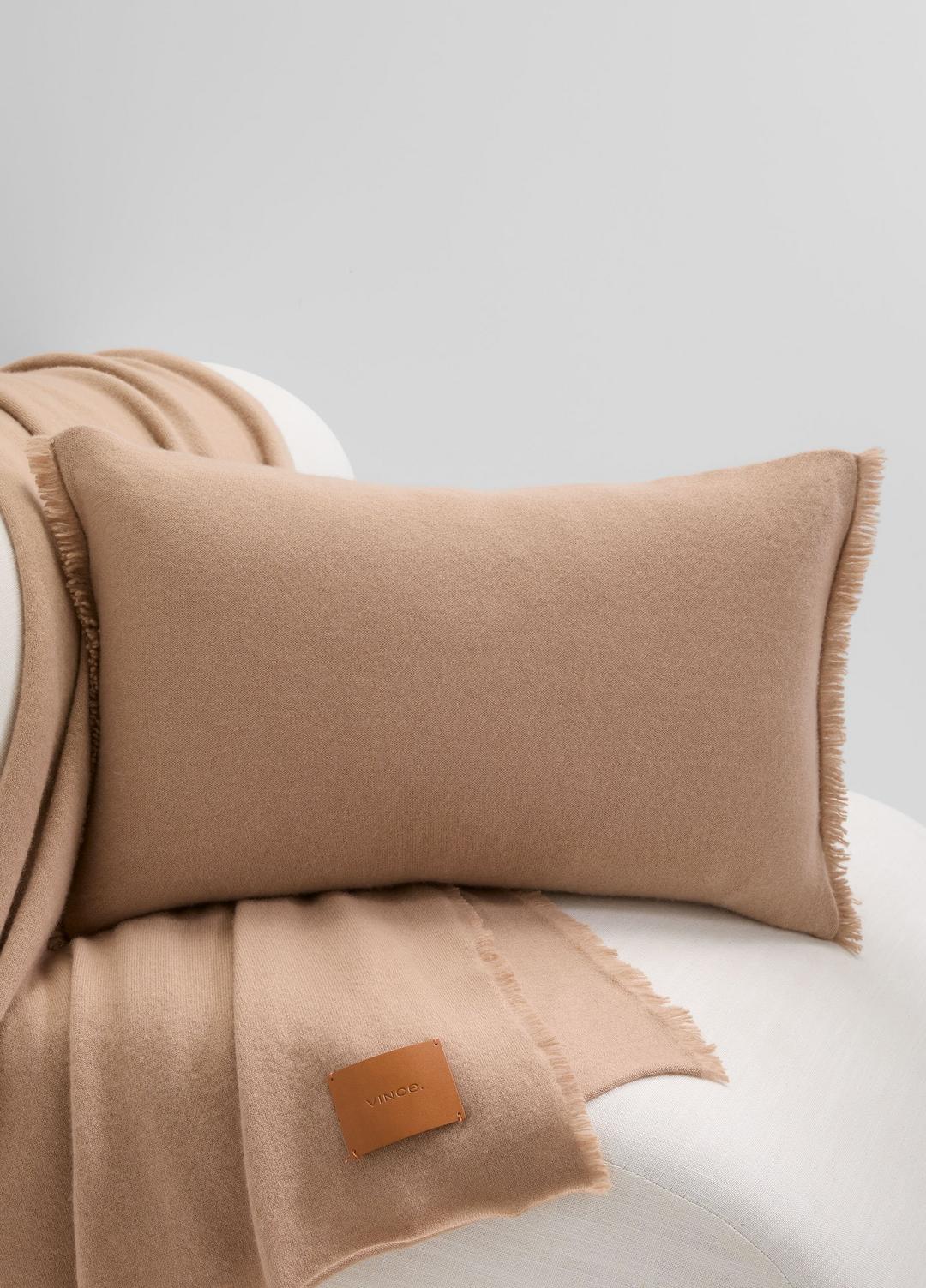 VINCE Women Cashmere Reverse Jersey Rectangle Pillow in Pillows & Blankets CAMEL